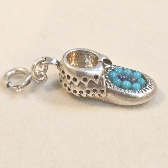 Carolyn Pollack Relios Oxidized Sterling Silver Moccasin Charm 925 Pendant